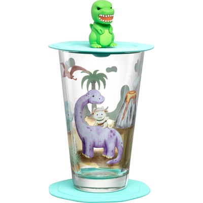 Leonardo Poháre s viečkom a tanierikom dinosaurus BAMBINI AVVENTURA 300 ml