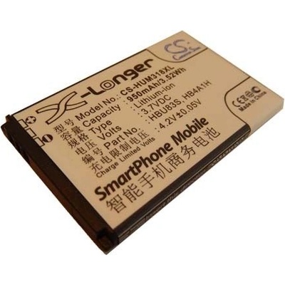 VHBW Батерия за Huawei M318 / U120 / V715, 950 mAh (800105118)