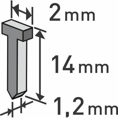 EXTOL PREMIUM Klince do sponkovacej pištole 1000ks, dĺžka/L 14mm