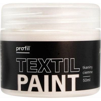Profil metalická farba na tmavý textil 50 ml 04 svetlo strieborná
