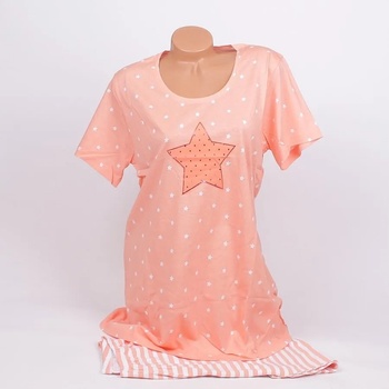 Image 1 of Лятна макси пижама в оранжев цвят със звезда