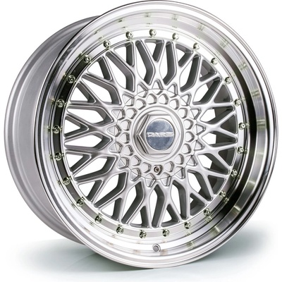 DARE RS 10x17 5x100-5x114.3 ET15 silver polished chrome rivets