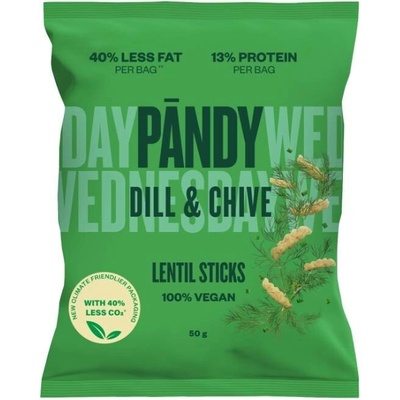 Pandy Lentil Sticks dill chive - čočkové křupky kopr pažitka 50 g