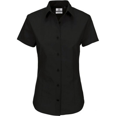 B & C košeľa dámska Heritage s krátkym rukávom čierna