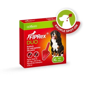 VET-AGRO FIPREX DUO XL 402 mg + 361, 8 mg разтвор за капково нанасяне за кучета