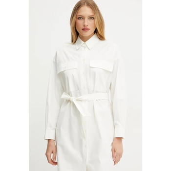 Max Mara Памучна рокля Weekend Max Mara в бежово къса със стандартна кройка 2515221082600 (2515221082600)