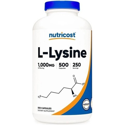 Nutricost L-Lysine, 1000 mg, 500 капсули, Nutricost (67935 (055101) NC)