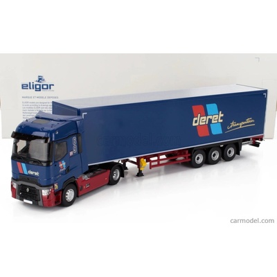Eligor Renault T-high Truck Cassonato Deret Transports 2023 Blue 1:43