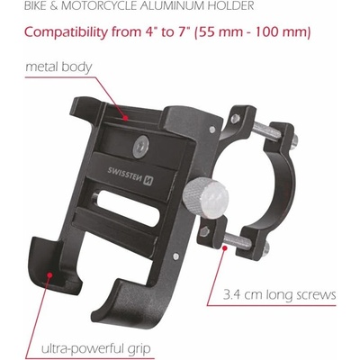Swissten držák na motorku nebo kolo BM1 65010405
