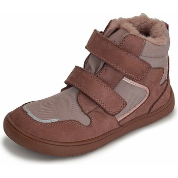 Protetika dívčí zimní barefoot boty DAXI OLD PINK starorůžová