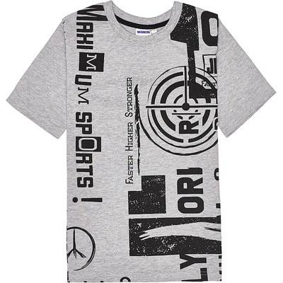 Winkiki kids Wear chlapecké tričko Sport šedý melanž