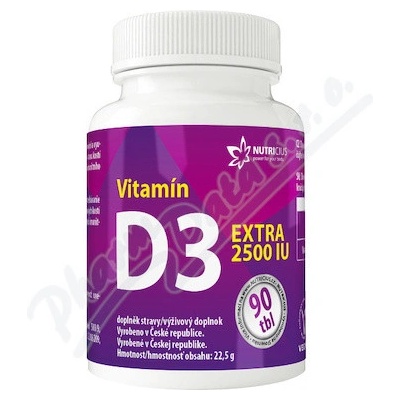 Nutricius Vitamín D3 EXTRA 2500IU 90 tabliet