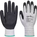 Portwest grip a312 / Нитрилни ръкавици с ромбовидна плетка, 12 броя в опаковка - сиво/черно l (a312g8rl)