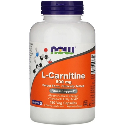 Now Foods l-carnitine 500 mg 180 vegetariánskych kapsúl