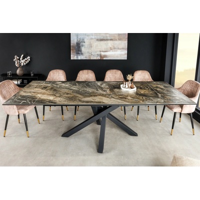 Luxusný rozkladací keramický jedálenský stôl Marvelous taupe 180-220-260 cm