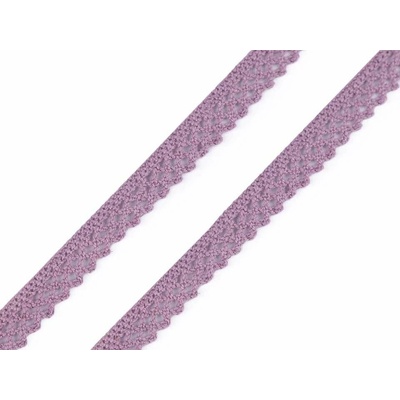 Pro Háčkování Bavlněná krajka 12 mm paličkovaná levandulová 5 m