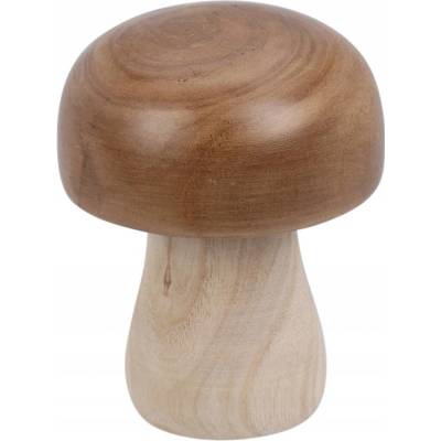 Home Styling Collection DŘEVĚNÁ FIGURKA PODZIMNÍ DEKORACE PŘÍRODNÍ HŘÍBEK 15X12 CM