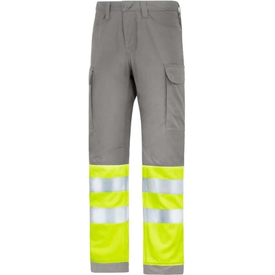 Snickers Workwear Nohavice reflexné Service trieda 1 šedé