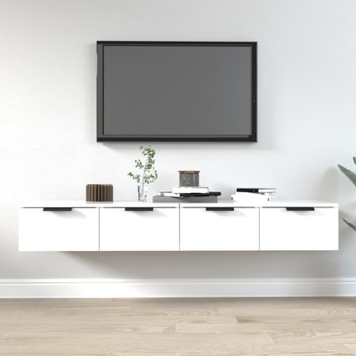 Nábytek XL Nástěnné skříňky 2 ks bílé 68 x 30 x 20 cm kompozitní dřevo