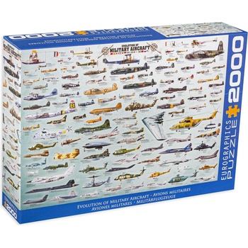 EUROGRAPHICS Пъзел Eurographics от 2000 части - Еволюция на военните самолети (82200578)