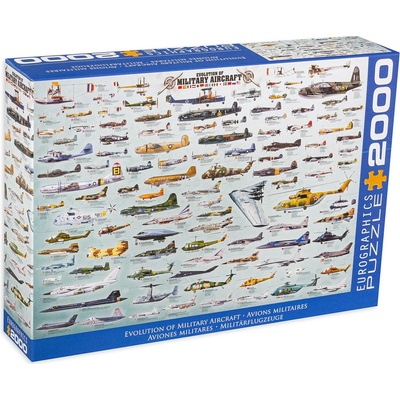 EUROGRAPHICS Пъзел Eurographics от 2000 части - Еволюция на военните самолети (82200578)