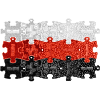 Muffik NANO Set senzorických puzzlíkov Čierna na bielej MFK-099-4