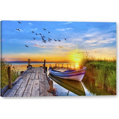 Obraz na plátně tištěný Molo s lodí Art
