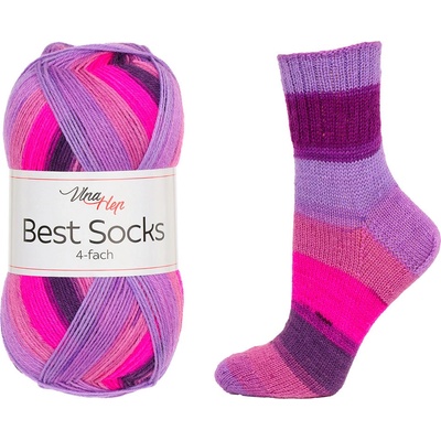 Vlna-hep Příze Best socks 4-fach - ponožková - vlna Best socks: 7724