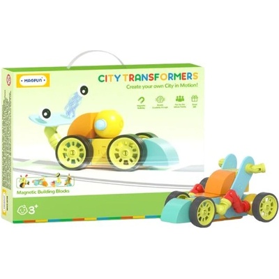 Magfun Magnetic Building Blocks Toy - 3D City Vehicles, Versatil