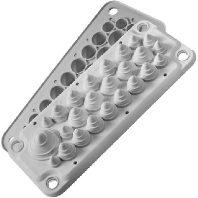 Панел с кабелни входове lmc25 за 25 кабела ip54 сив ral 7035 - mba3f25l11 (mba3f25l11)