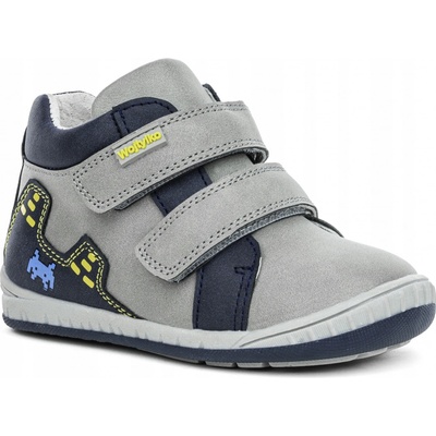 Wojtyłko 2T24387 chlapecké polobotky suchý zip šedá