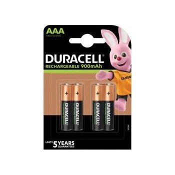 Image 1 of Duracell Акумулаторна батерия DURACELL R03 AAA, 900mAh NiMH, 1.2V, 4 бр. в опаковка