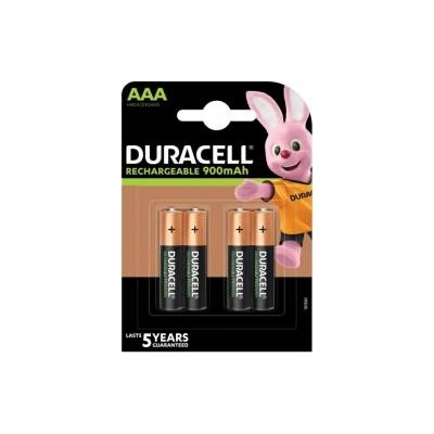 Duracell Акумулаторна батерия DURACELL R03 AAA, 900mAh NiMH, 1.2V, 4 бр. в опаковка