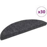 vidaXL Изтривалки за стълби, самозалепващи се, 30 бр. , 56x17x3 см, тъмносиви, полукръгли (3365680)