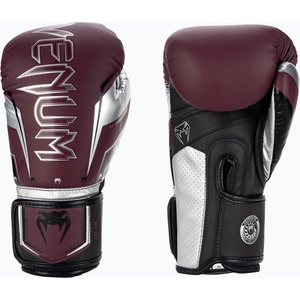 Venum Боксови ръкавици Venum Elite Evo бордо/сребро