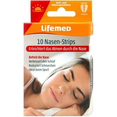 LIFEMED Nosní náplasti 19 x 66 mm 10 ks