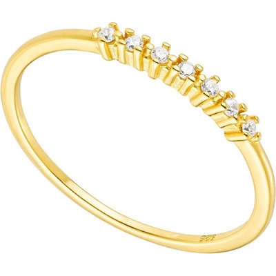 Olivie Strieborný nežný prstienok GOLD 8857