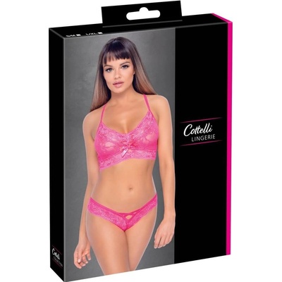 Cottelli - wild lace bra set pink