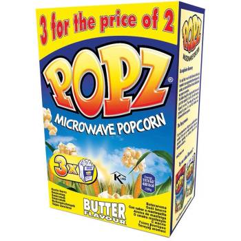 Image 1 of POPZ Попс пуканки с масло 2+1 гратис 3х90 гр