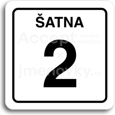 ACCEPT Piktogram šatna 2 - bílá tabulka - černý tisk