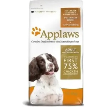 Applaws Adult Small & Medium Chicken суха храна за кучета от малките и средни породи, 75% пиле 2kg