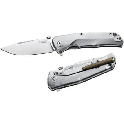 LIONSTEEL TRE BR Veľmi robustný vreckový s titánovou rukoväťou - hnedá