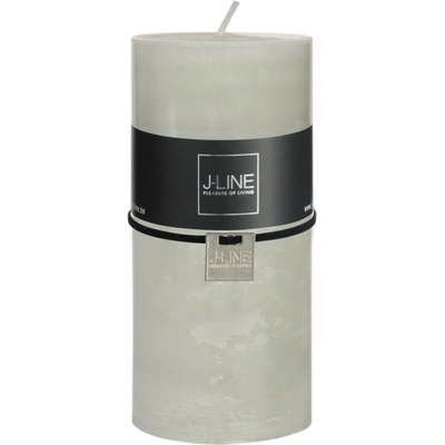 Zelená nevonná svíčka L válec - Ø 7*15 cm/72H - J-Line by Jolipa
