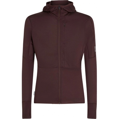 ICEBREAKER Mens 200 RealFleece Descender LS Zip Hood Java vzorek