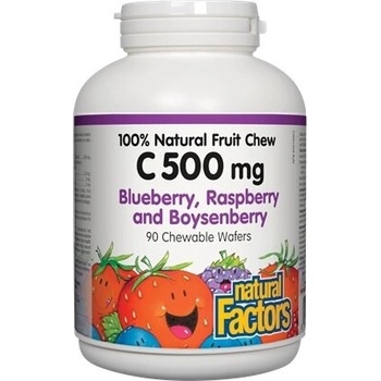 Natural Factors Витамин C 500 mg (горски плодове) 90 дъвчащи таблетки | Natural Factors (1326 NF)