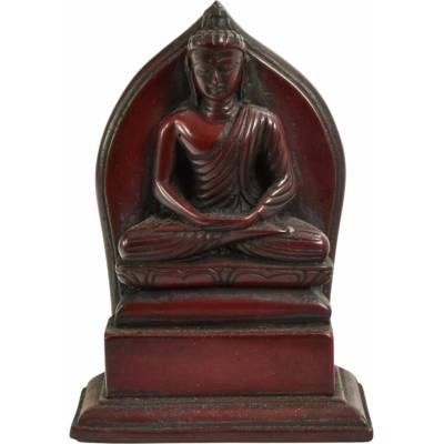 Sanu Babu Buddha Amithaba, tmavě červená soška, 13cm
