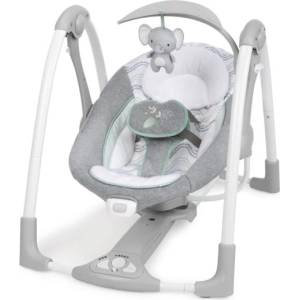 Ingenuity Люлка конвертируема с адаптер вибрираща с мелодия Swell 2в1 0м+, до 9 кг (12579-1)