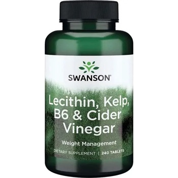Swanson Lecithin, Kelp, B-6 & Cider Vinegar, 240 таблетки, Swanson (SWD019)
