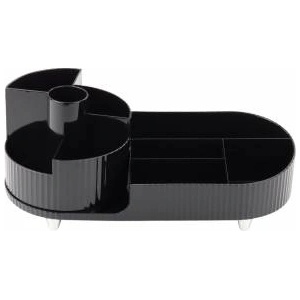 Leantoys Multifunctional Organizer For Cosmetics Desk Rotatable Roomy Black