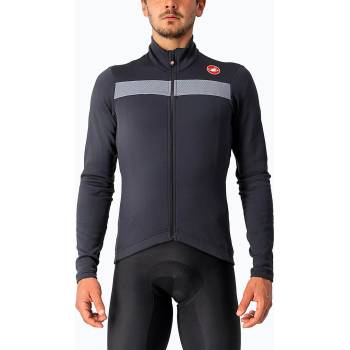 Castelli Мъжки суитшърт за колоездене Castelli Puro 3 FZ light black/silver reflex